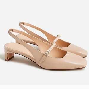 J. Crew Cream Slingback Heels
